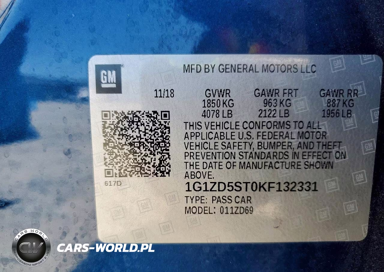 2019 Chevrolet Malibu Lt VIN:1G1ZD5ST0KF132331 - 12
