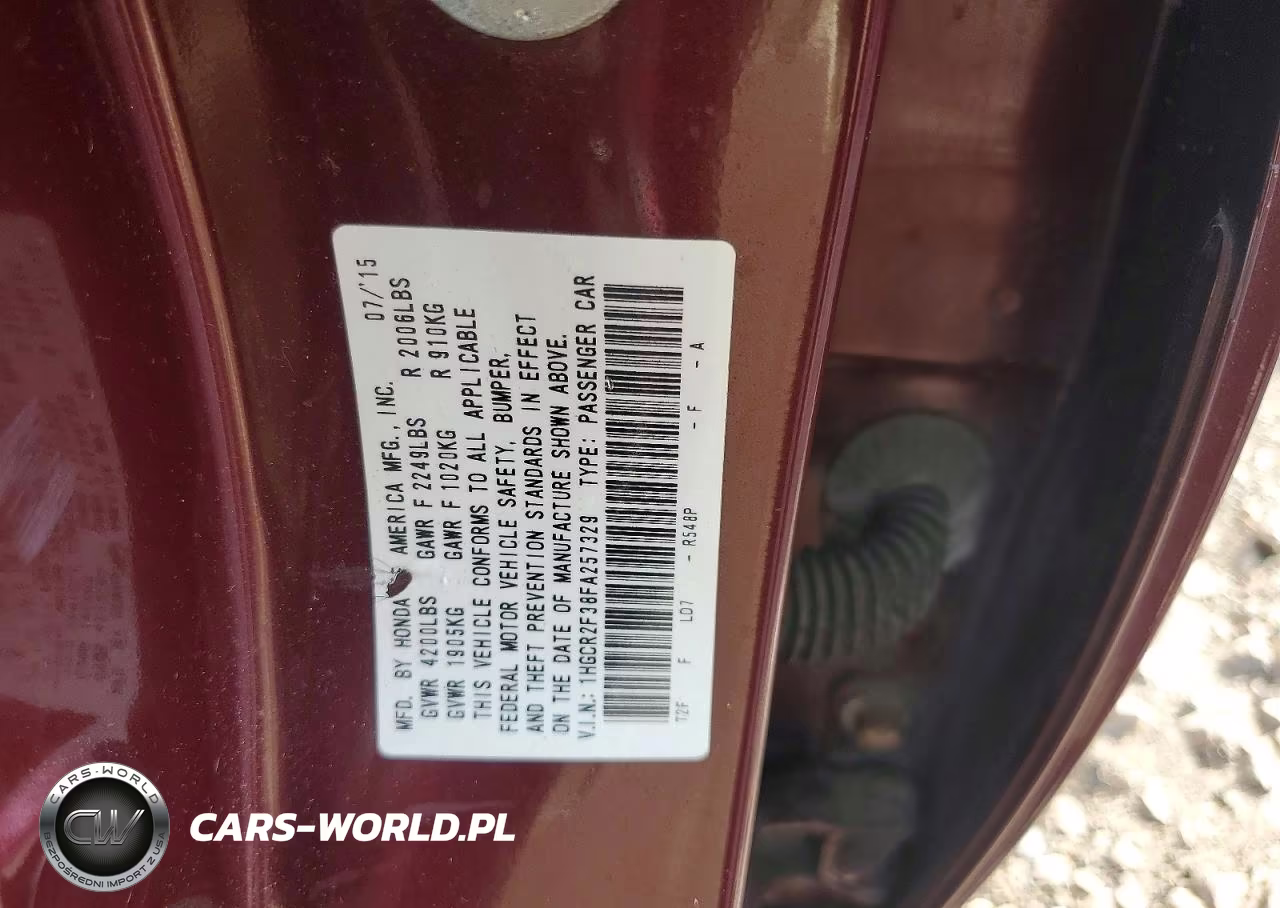 2015 Honda Accord Lx VIN:1HGCR2F38FA257329 - 12