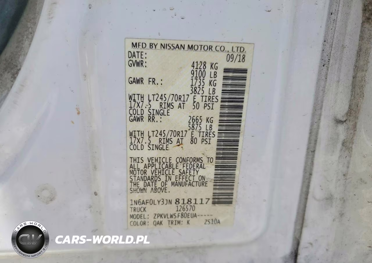 2018 Nissan Nv 2500 Hd S VIN:1N6AF0LY3JN818117 - 13