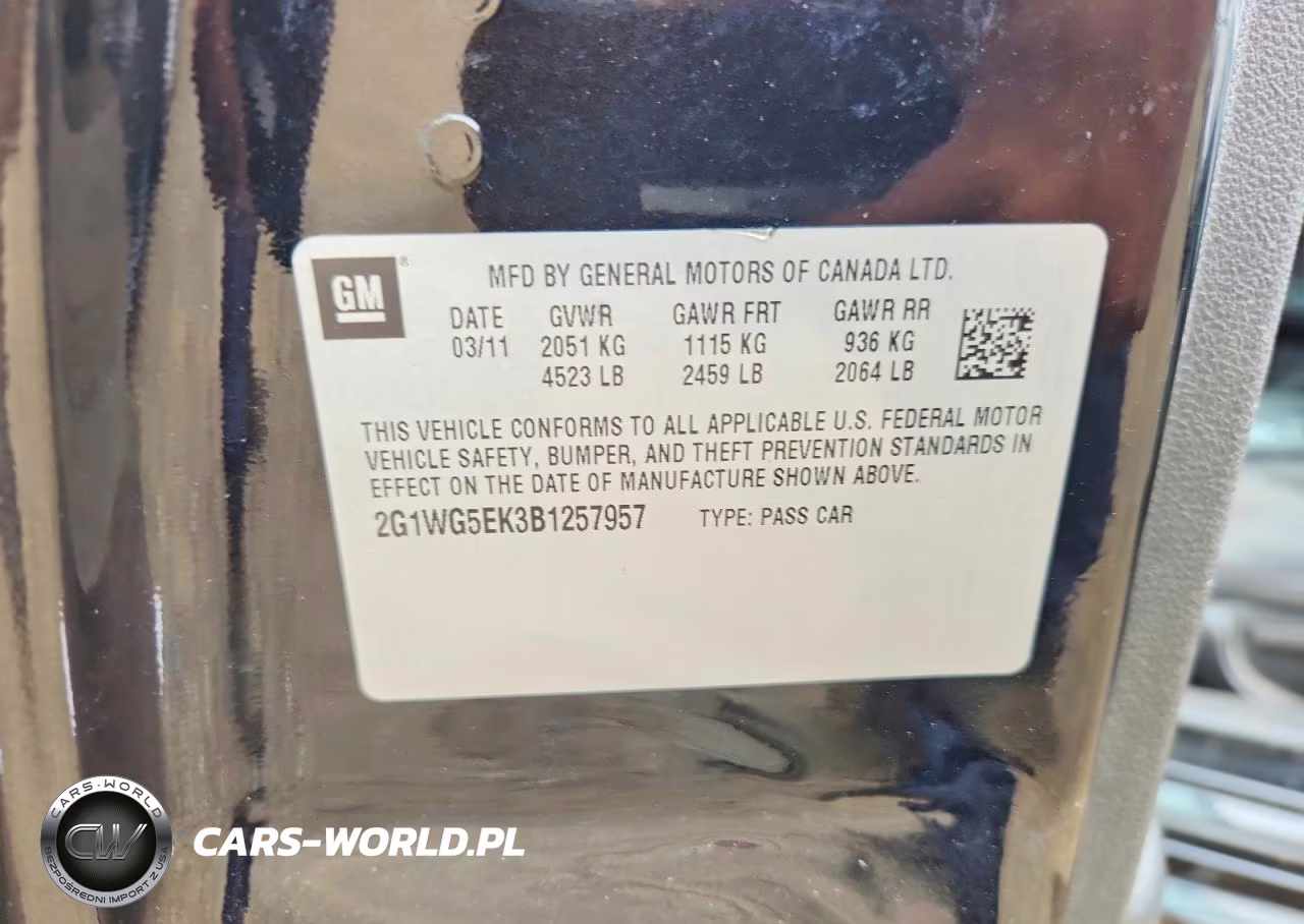 2011 Chevrolet Impala Lt VIN:2G1WG5EK3B1257957 - 12