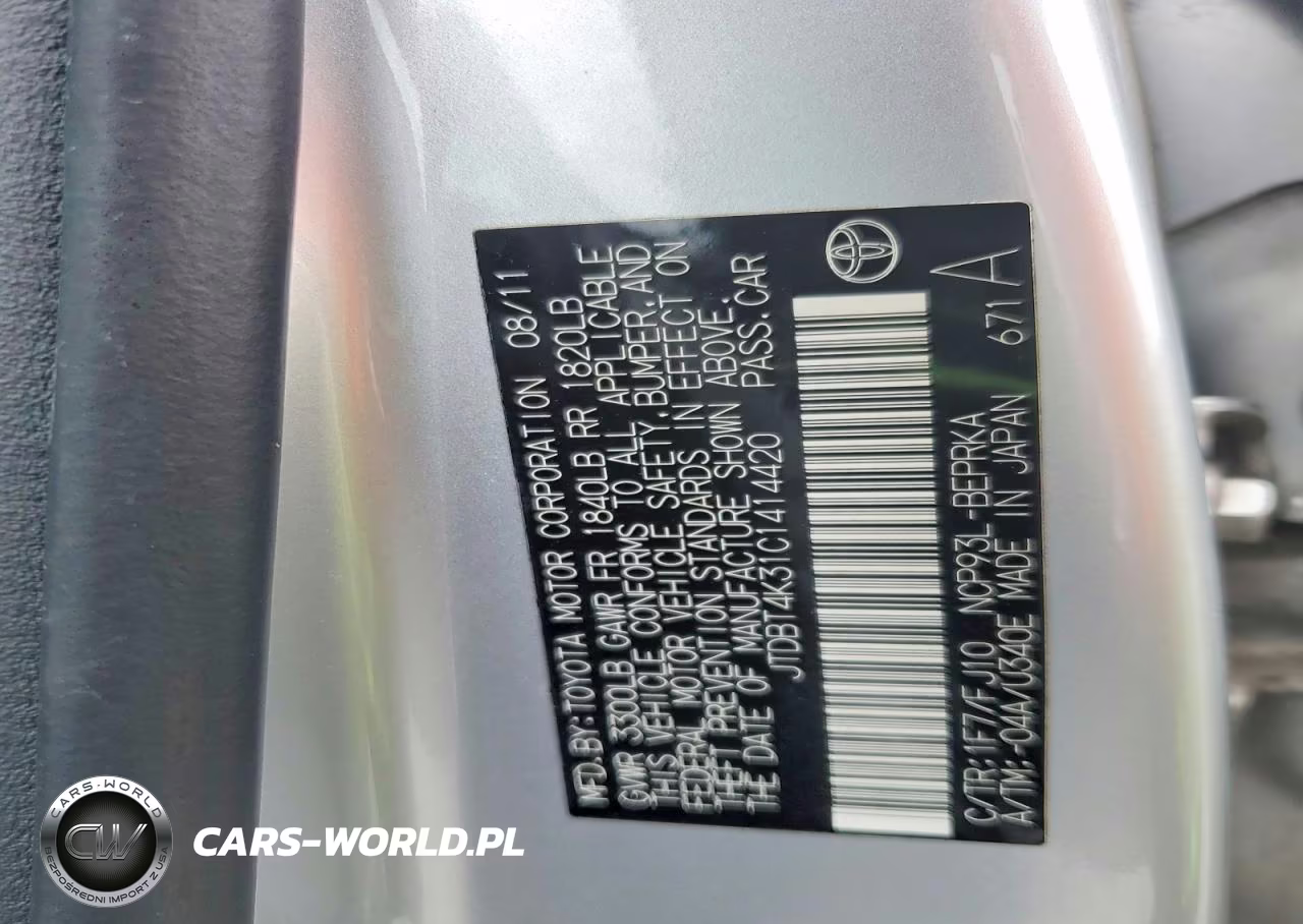 2012 Toyota Yaris Fleet VIN:JTDBT4K31C1414420 - 12