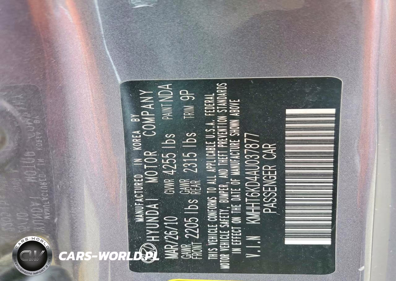 2010 Hyundai Genesis Coupe 2.0T Premium VIN:KMHHT6KD4AU037877 - 12
