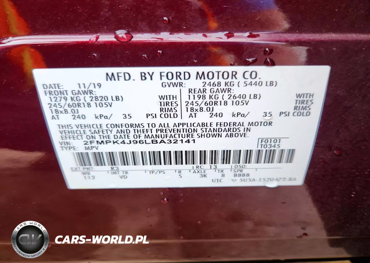 2020 Ford Edge Sel VIN:2FMPK4J96LBA32141 - 13