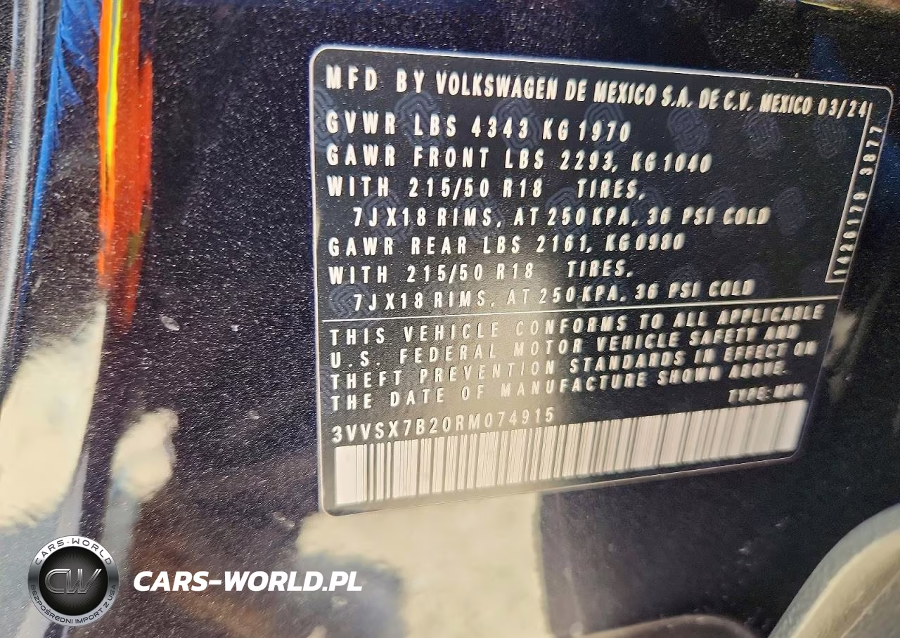 2024 Volkswagen Taos Se VIN:3VVSX7B20RM074915 - 12