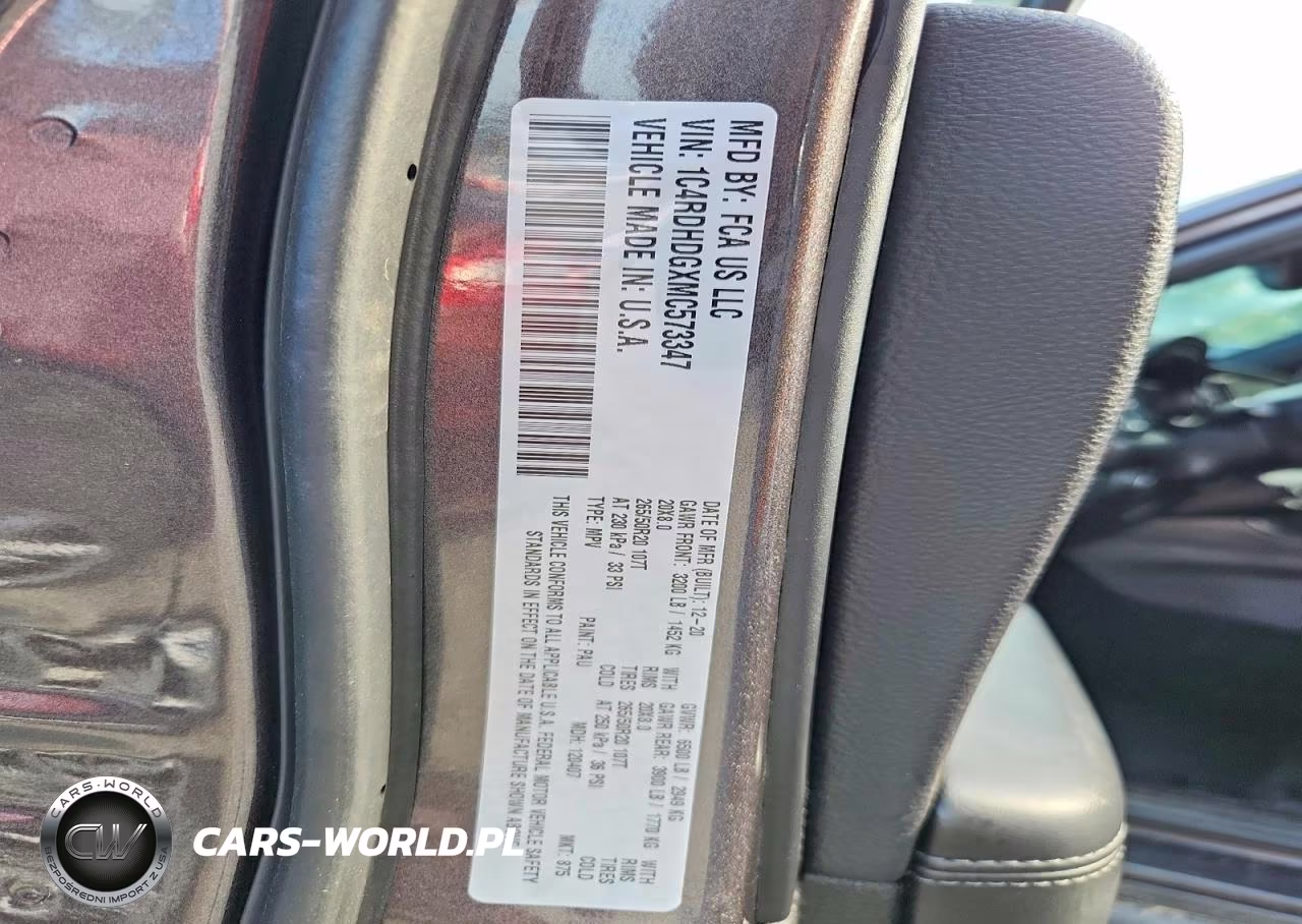 2021 Dodge Durango Gt VIN:1C4RDHDGXMC573347 - 14
