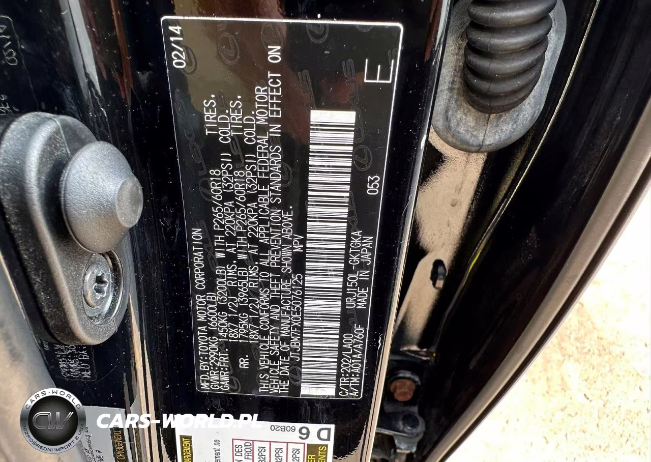 2014 Lexus Gx 460 VIN:JTJBM7FX0E5076125 - 10