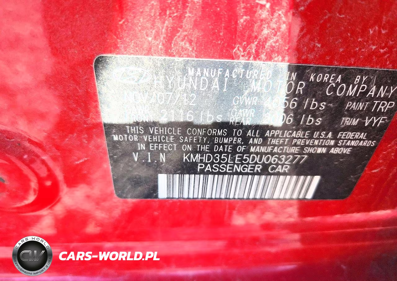 2013 Hyundai Elantra Gt Base VIN:KMHD35LE5DU063277 - 12