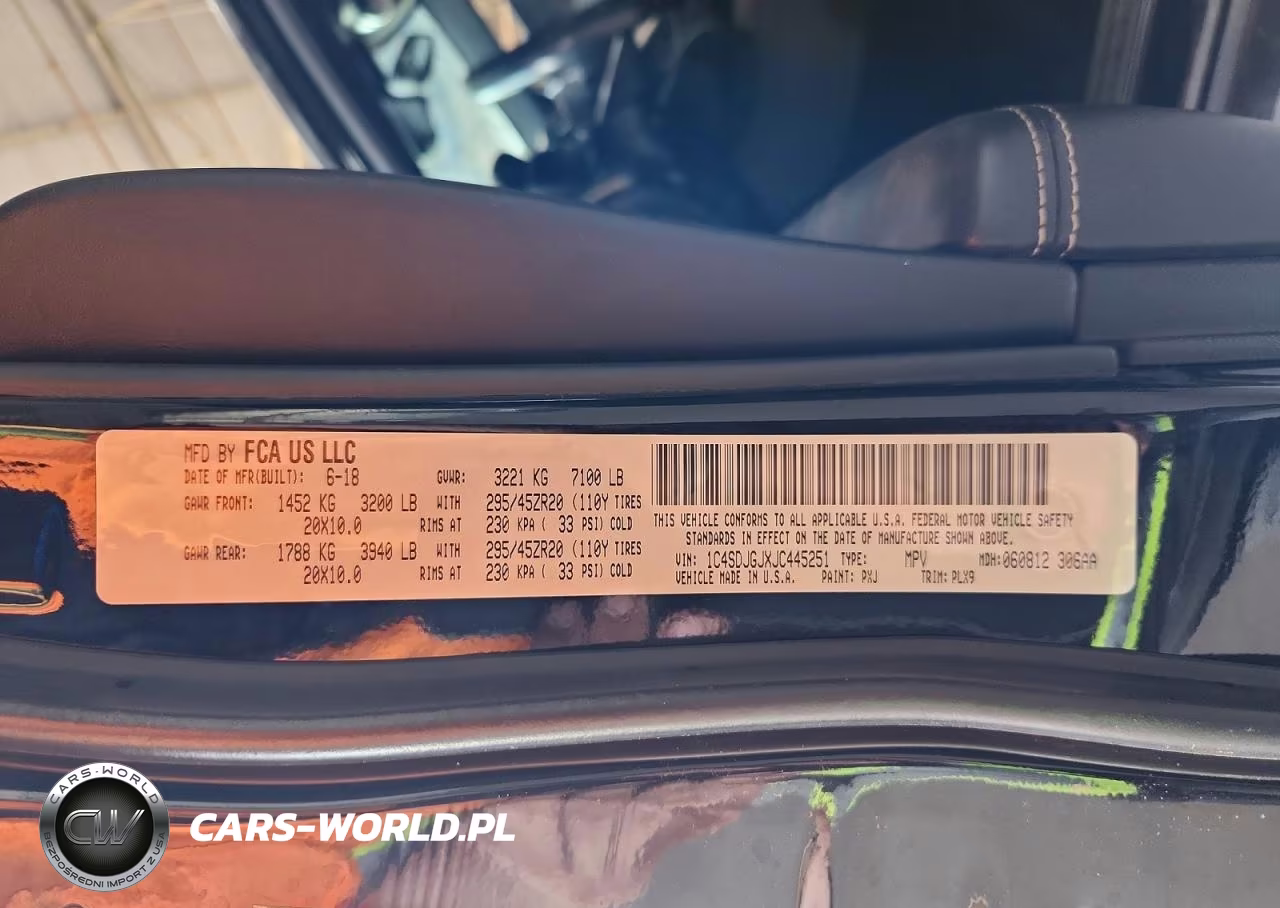 2018 Dodge Durango Srt VIN:1C4SDJGJXJC445251 - 13