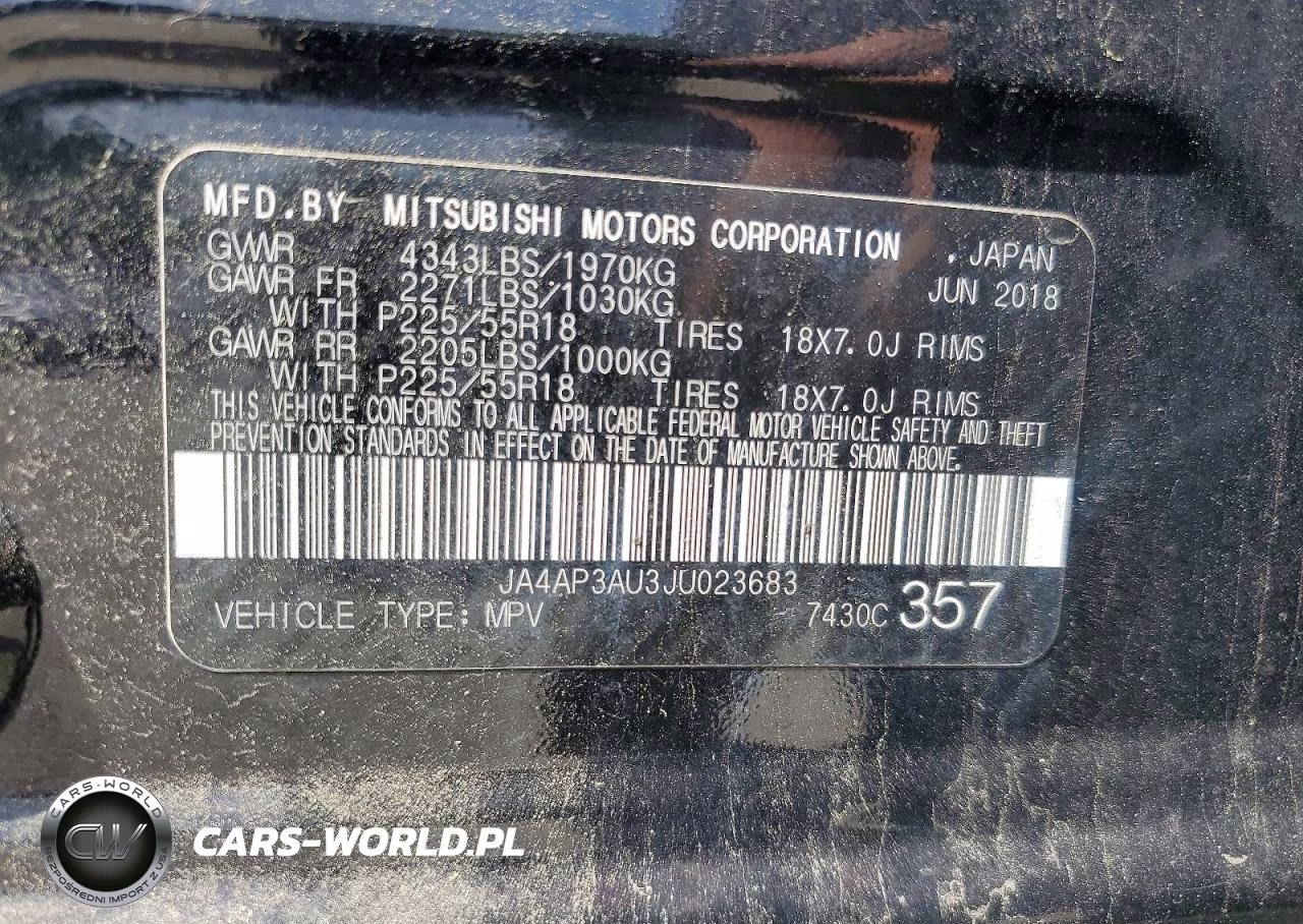 2018 Mitsubishi Outlander Sport Es VIN:JA4AP3AU3JU023683 - 13