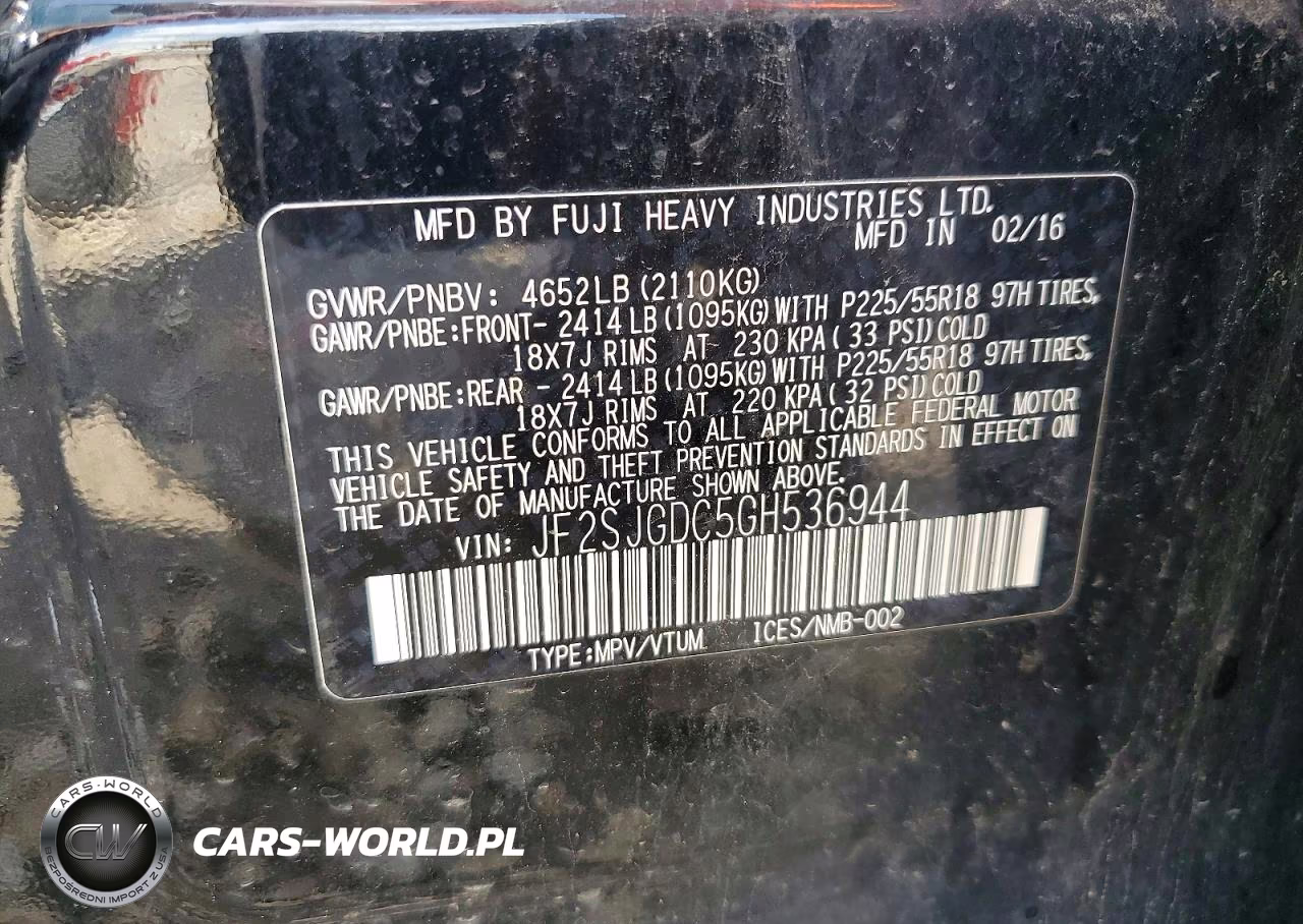 2016 Subaru Forester 2.0Xt Premium VIN:JF2SJGDC5GH536944 - 14