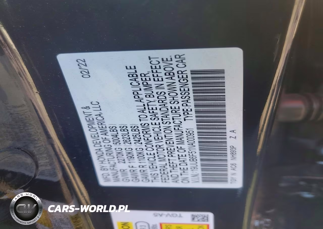 2022 Acura Tlx Tech A VIN:19UUB6F51NA000951 - 12