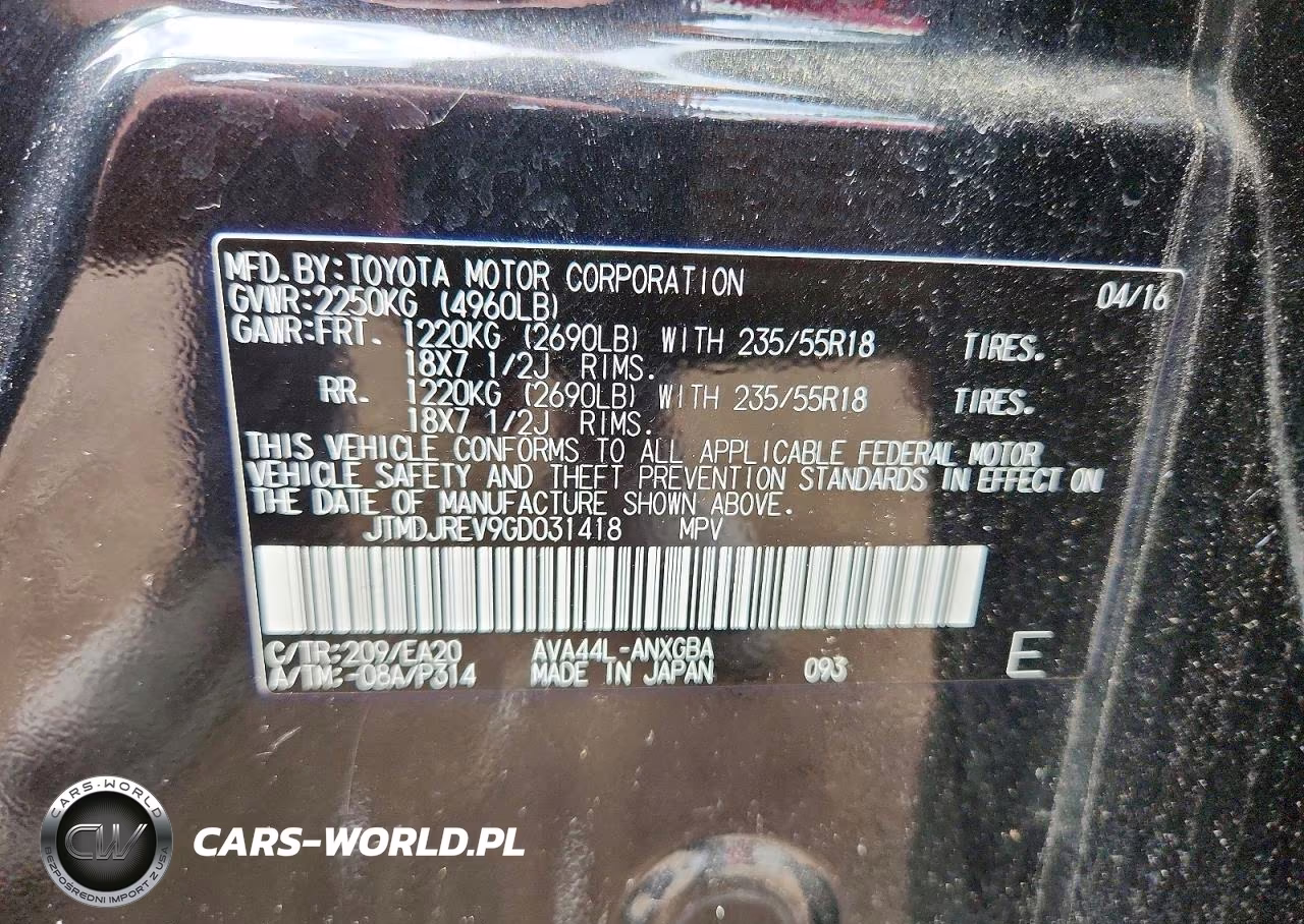 2016 Toyota Rav4 Hv Limited VIN:JTMDJREV9GD031418 - 14