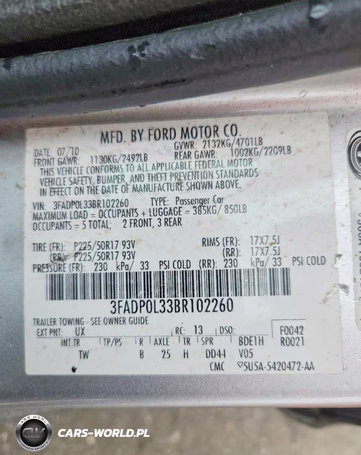 2011 Ford Fusion Hybrid VIN:3FADP0L33BR102260 - 12