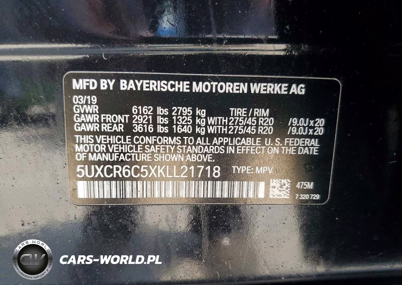 2019 BMW X5 xDrive40I VIN:5UXCR6C5XKLL21718 - 13