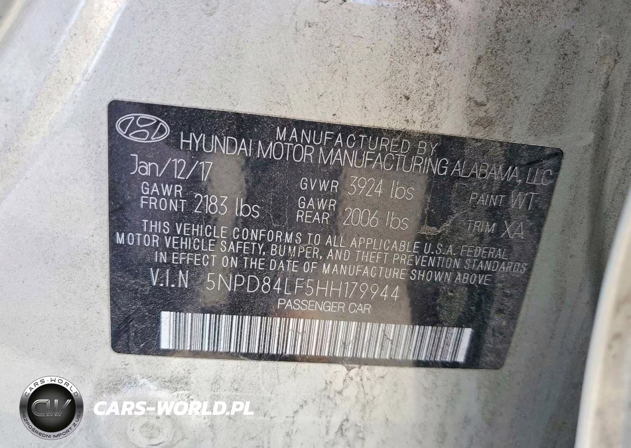 2017 Hyundai Elantra Se VIN:5NPD84LF5HH179944 - 12