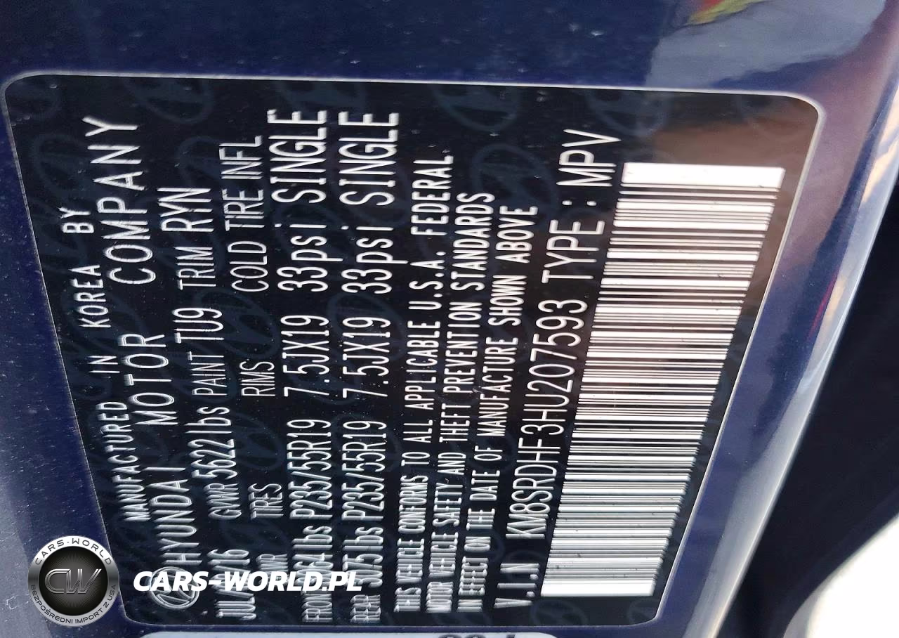 2017 Hyundai Santa Fe Se Ultimate VIN:KM8SRDHF3HU207593 - 13