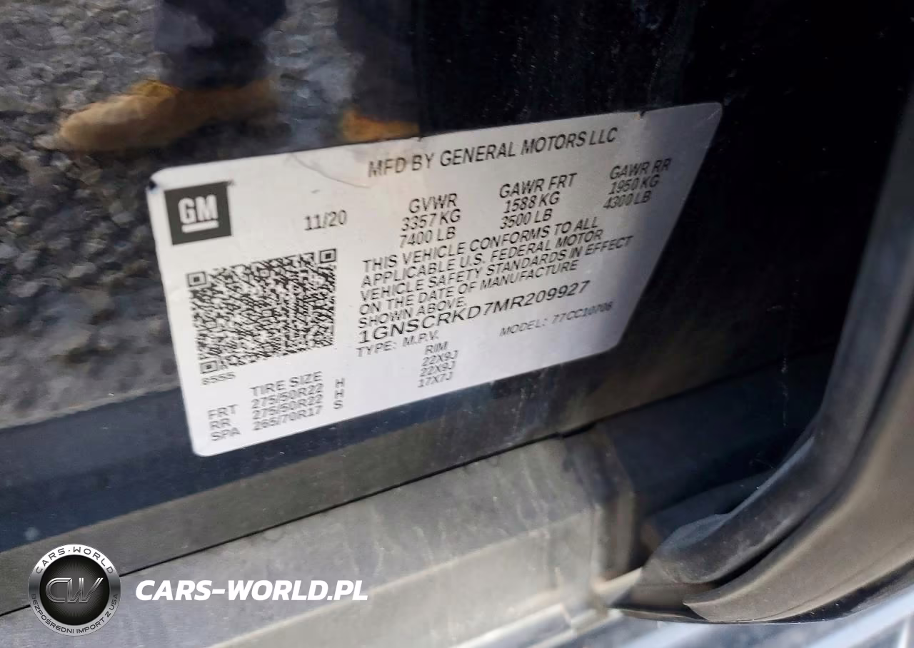 2021 Chevrolet Tahoe C1500 Rst VIN:1GNSCRKD7MR209927 - 12
