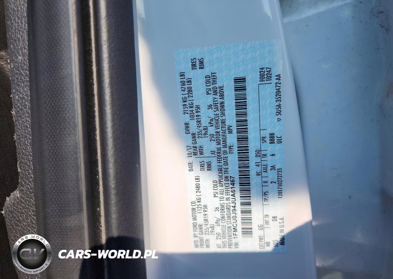 2018 Ford Escape Titanium VIN:1FMCU0J94JUA61467 - 12