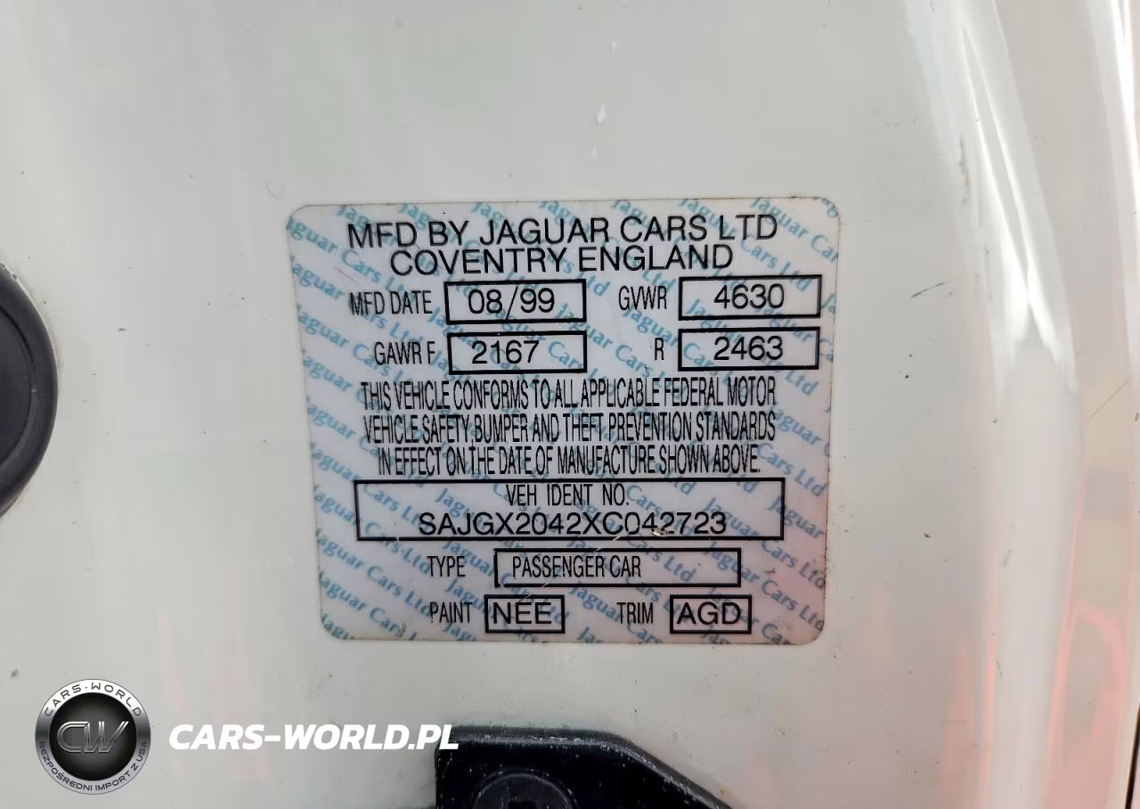 1999 Jaguar Xk8 VIN:SAJGX2042XC042723 - 12