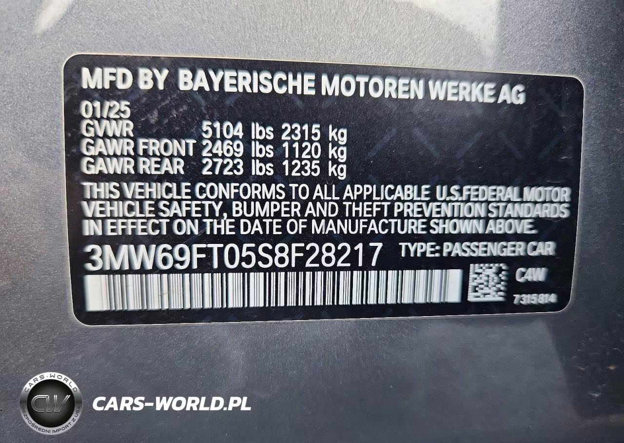 2025 BMW M340I xDrive VIN:3MW69FT05S8F28217 - 12