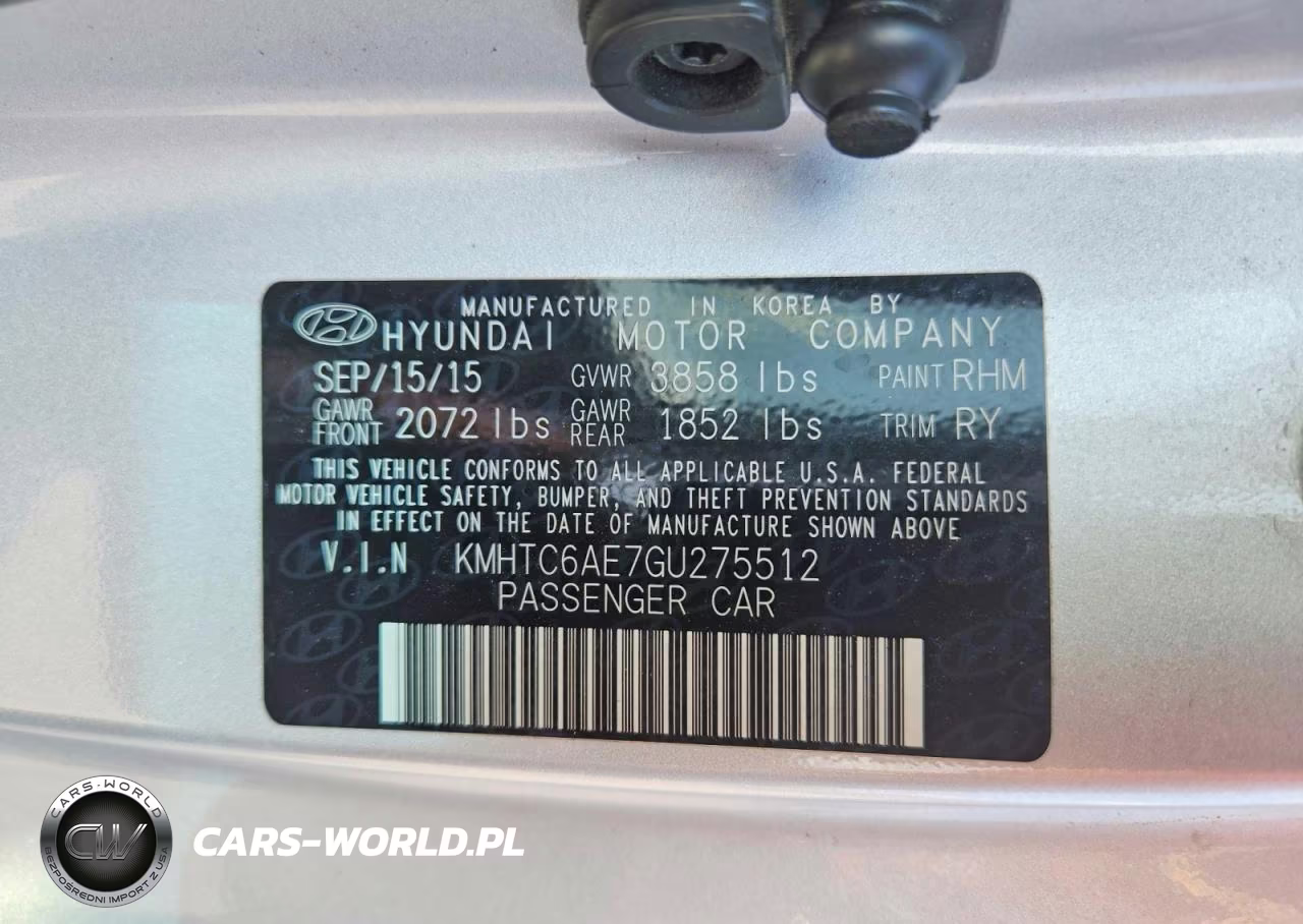 2016 Hyundai Veloster Turbo VIN:KMHTC6AE7GU275512 - 12