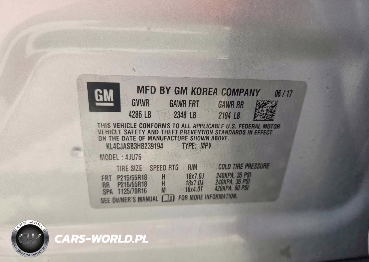 2017 Buick Encore Preferred VIN:KL4CJASB3HB239194 - 13