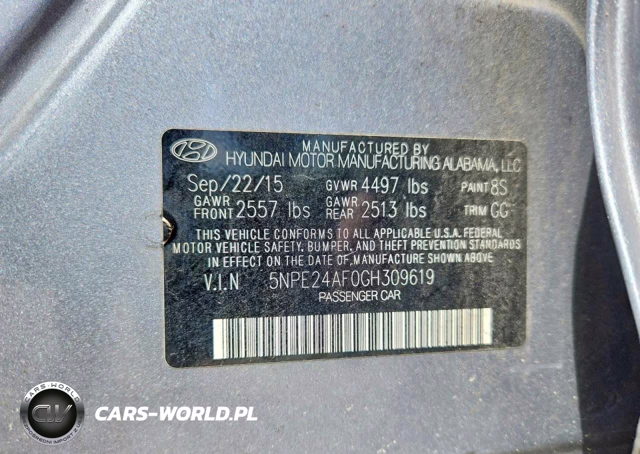 2016 Hyundai Sonata Se VIN:5NPE24AF0GH309619 - 12