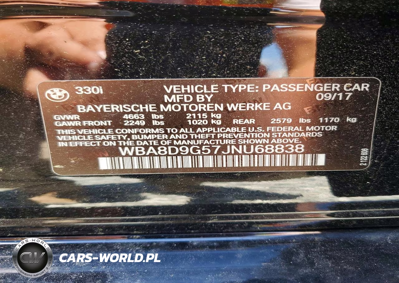 2018 BMW 330 Xi VIN:WBA8D9G57JNU68838 - 12
