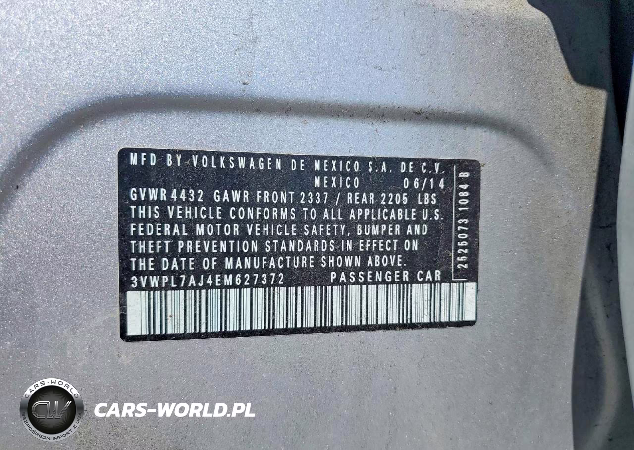 2014 Volkswagen Jetta Tdi VIN:3VWPL7AJ4EM627372 - 14