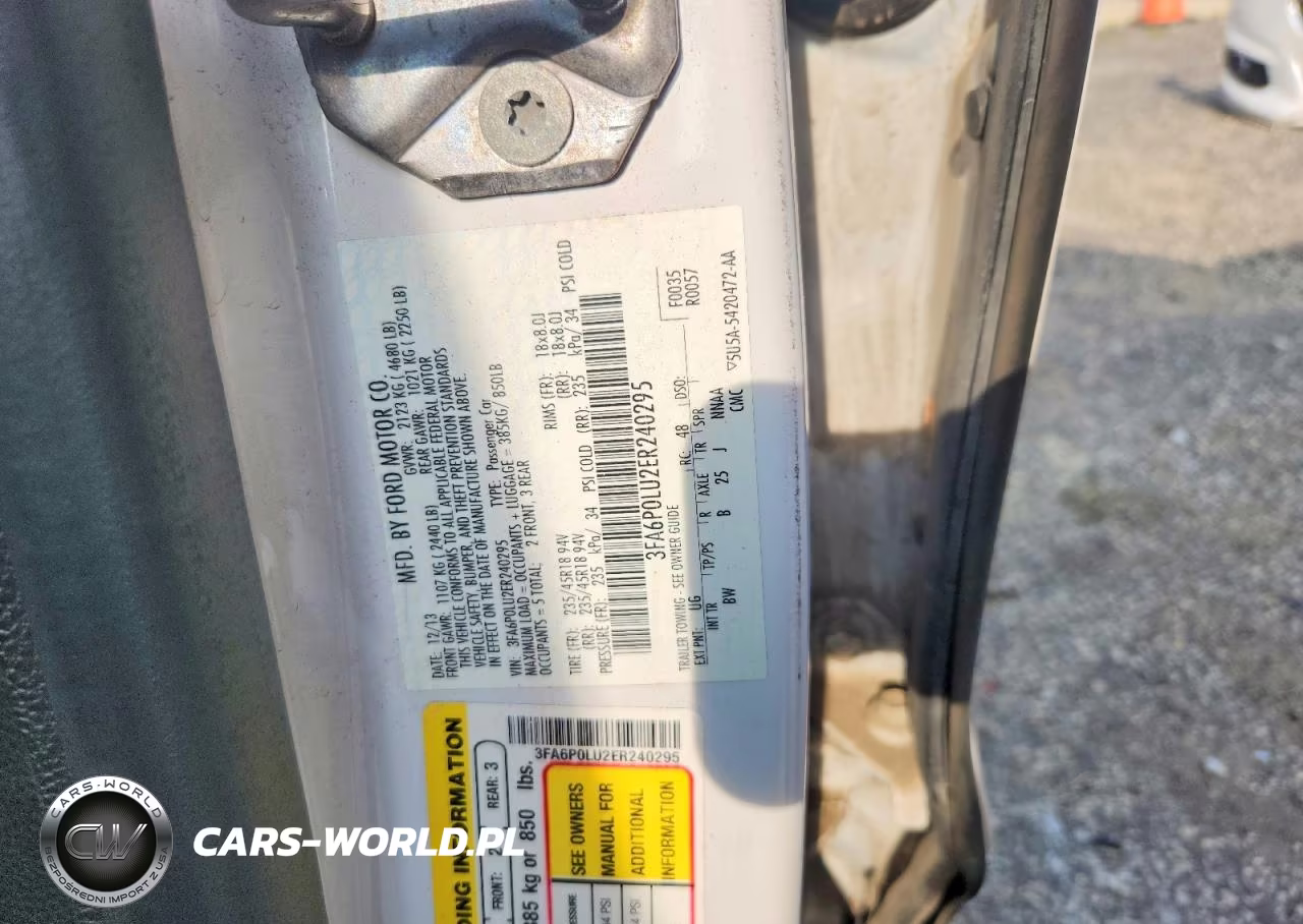 2014 Ford Fusion Se Hybrid VIN:3FA6P0LU2ER240295 - 13