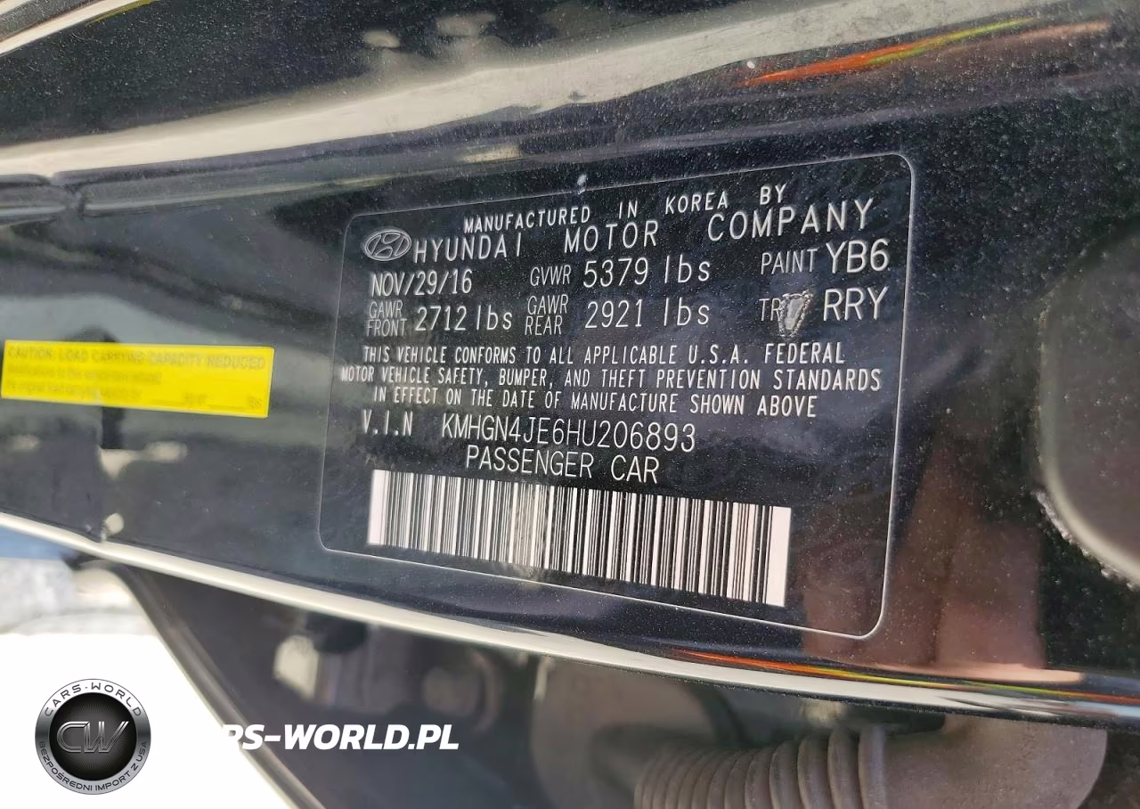 2017 Genesis G80 3.8 VIN:KMHGN4JE6HU206893 - 12