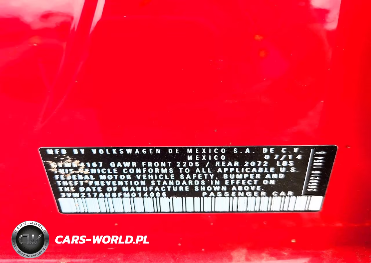 2015 Volkswagen Golf VIN:3VW217AU8FM014005 - 13