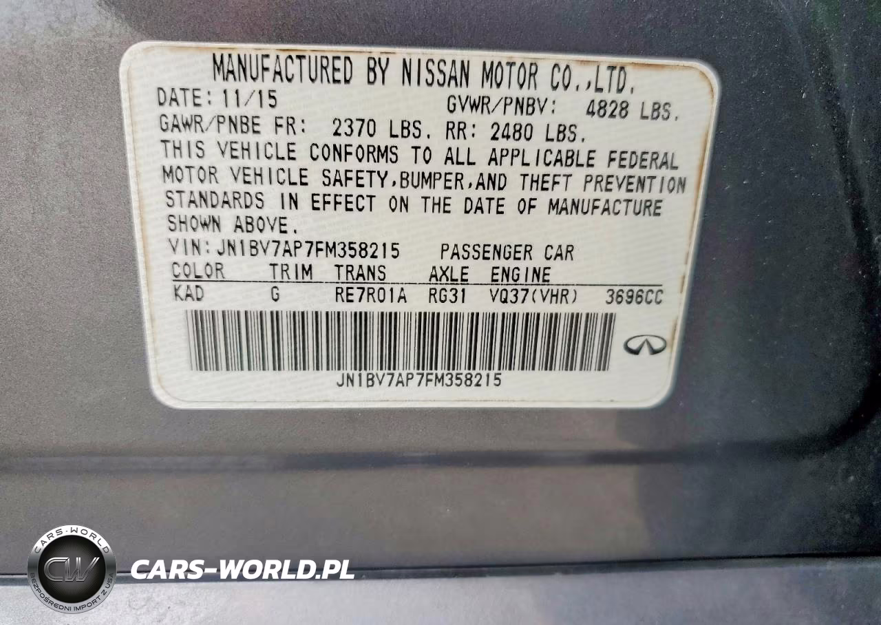 2015 Infiniti Q50 Premium VIN:JN1BV7AP7FM358215 - 12