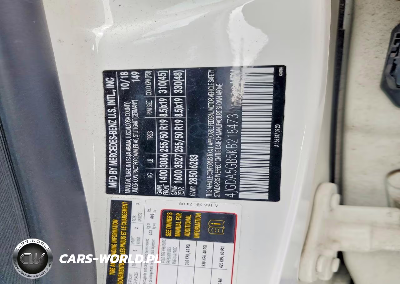 2019 Mercedes-Benz Gle 400 4Matic VIN:4JGDA5GB5KB218473 - 12