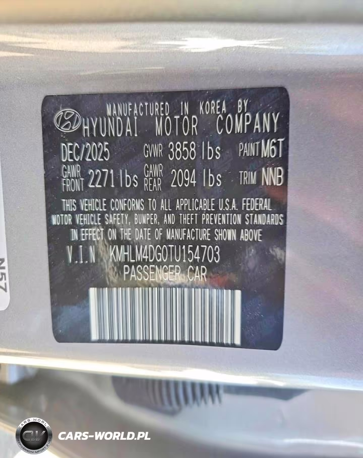 2026 Hyundai Elantra Sel Sport VIN:KMHLM4DG0TU154703 - 12