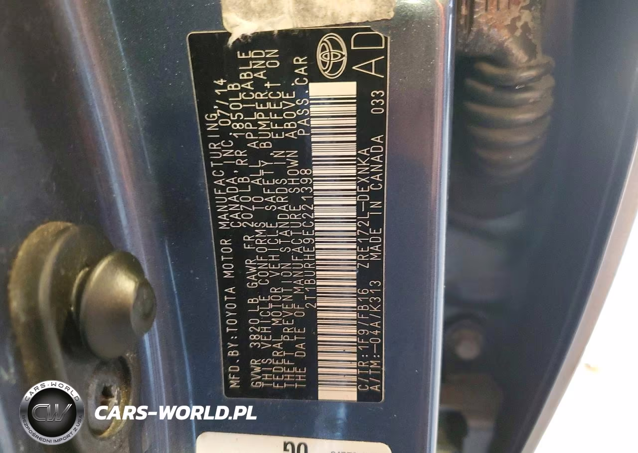 2014 Toyota Corolla Le VIN:2T1BURHE9EC221398 - 12