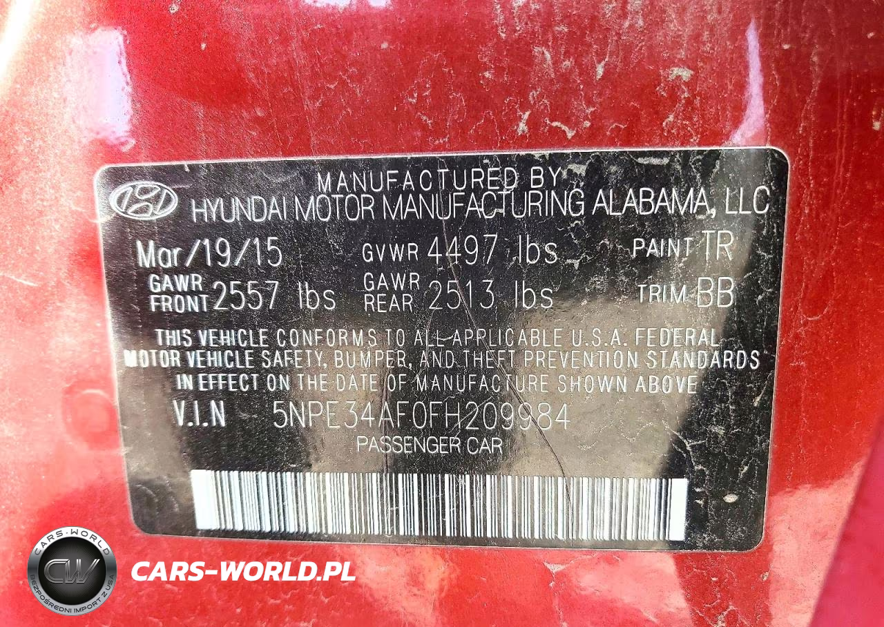 2015 Hyundai Sonata Sport VIN:5NPE34AF0FH209984 - 12