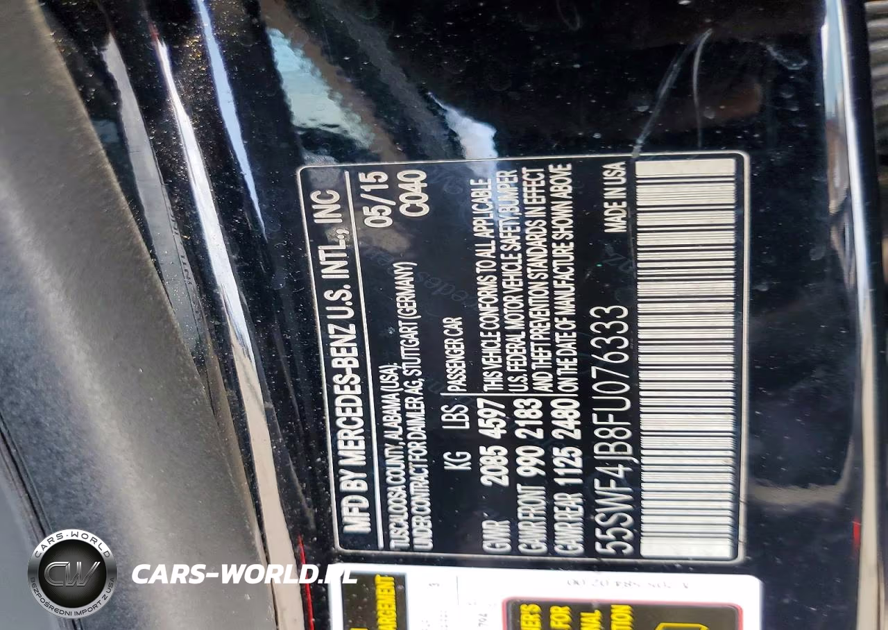 2015 Mercedes-Benz C 300 VIN:55SWF4JB8FU076333 - 12