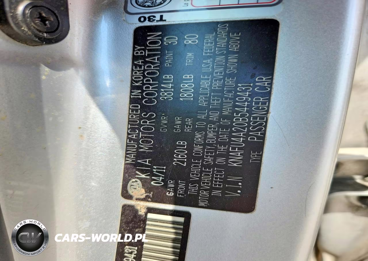 2011 Kia Forte Ex VIN:KNAFU4A20B5449431 - 12