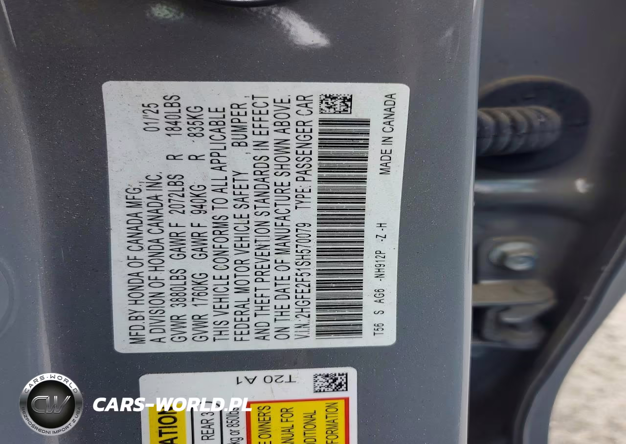 2025 Honda Civic Sport VIN:2HGFE2F51SH570079 - 12