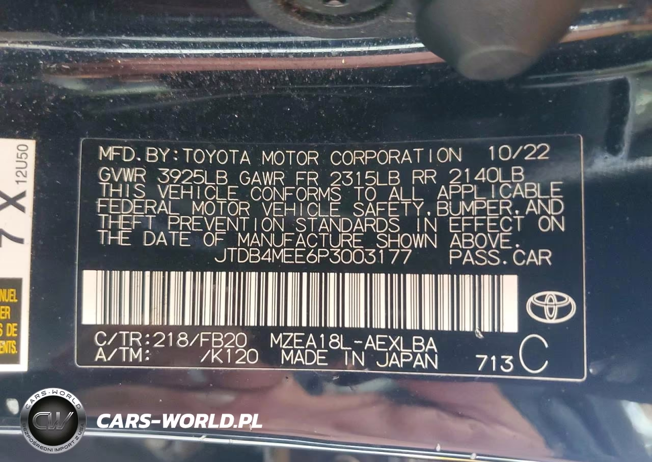 2023 Toyota Corolla Le VIN:JTDB4MEE6P3003177 - 12