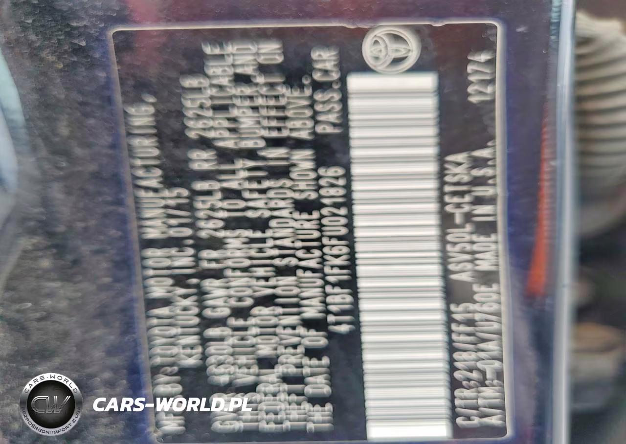 2015 Toyota Camry Se VIN:4T1BF1FK6FU021826 - 12
