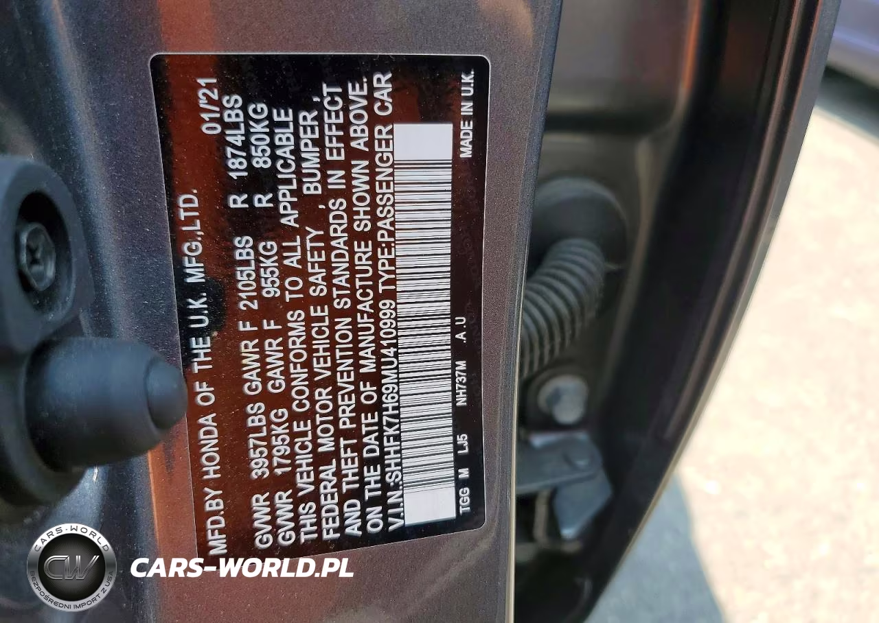 2021 Honda Civic Ex VIN:SHHFK7H69MU410999 - 13