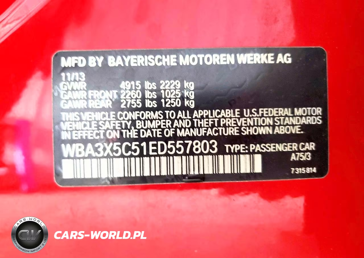 2014 BMW 328 Xigt VIN:WBA3X5C51ED557803 - 12