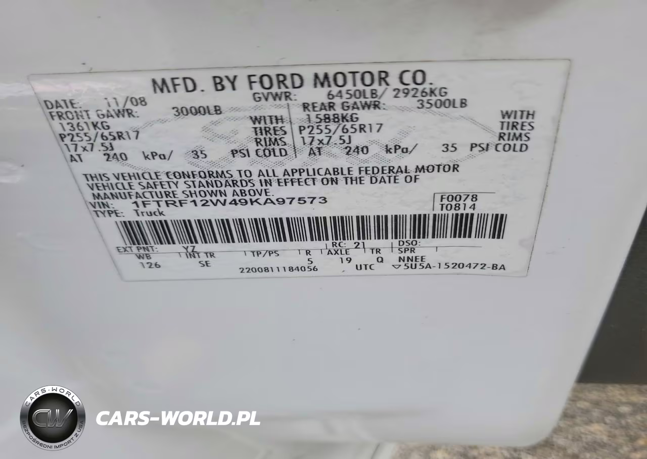 2009 Ford F150 VIN:1FTRF12W49KA97573 - 12