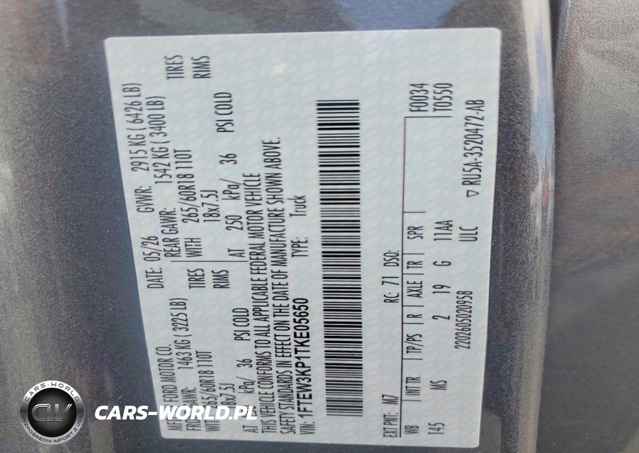 2026 Ford F150 Xlt VIN:1FTEW3KP1TKE05650 - 12