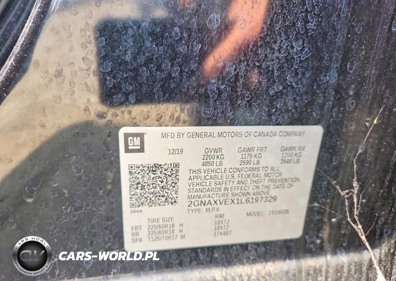 2020 Chevrolet Equinox Lt VIN:2GNAXVEX1L6197329 - 12
