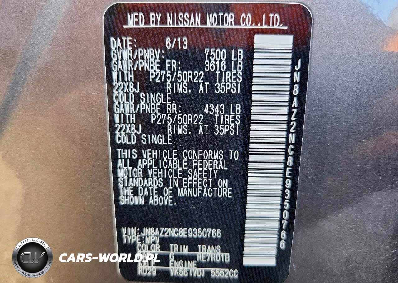2014 Infiniti Qx80 Base VIN:JN8AZ2NC8E9350766 - 13