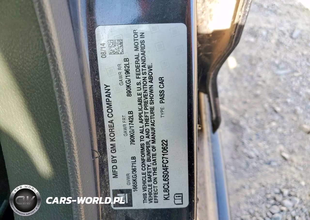 2015 Chevrolet Spark Ev 2Lt VIN:KL8CL6S04FC710622 - 12