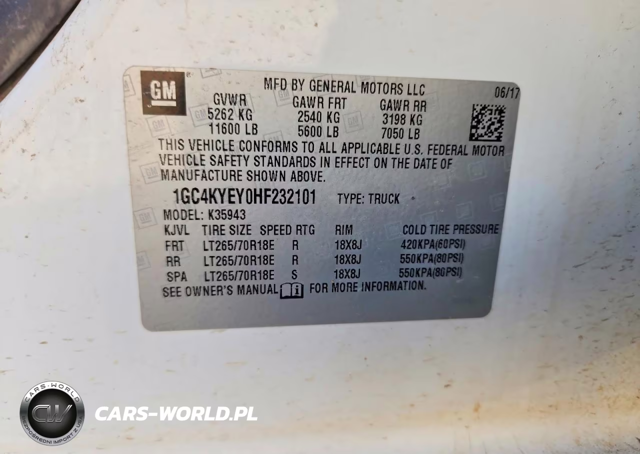2017 Chevrolet Silverado K3500 VIN:1GC4KYEY0HF232101 - 12